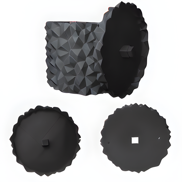 Ghiveci de flori 3d, Obsidian , rotund 13 x 12 cm, Culoare Antracit 3dv0796 foto