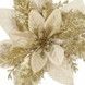 Set 10 ornamente pentru bradul de Craciun, stea Poinsettia, 13cm, auriu crem 10xCA-0730 foto 4