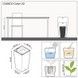 Ghiveci inteligent Lechuza Quadro Premium LS 21 pătrat 4 l 23 x 20 cm, Culoare Alb 16120 foto 2