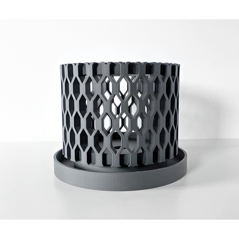Ghiveci de flori 3d Orchid Aera Premium rotund 16 x 12.5 cm, Culoare Gri 3dv0298 foto