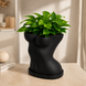 Ghiveci &ndash; vază de flori 3D &bdquo;Thalia&rdquo; negru &ndash; siluetă feminină 200 &times; 205 mm 3dv1117 foto 2
