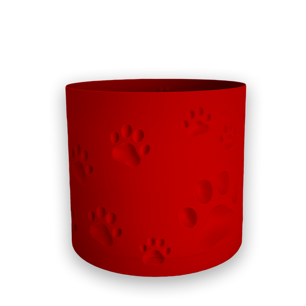 Ghiveci de flori 3d, Trace Animal , rotund 13 x 12 cm, Culoare Rosu 3dv0957 foto
