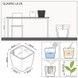 Ghiveci inteligent Lechuza Quadro Premium LS 28 pătrat 9 l 28 x 26 cm, Culoare Alb 16140 foto 3