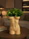Ghiveci &ndash; vază de flori 3D &bdquo;Selene&rdquo; bej &ndash; siluetă feminină 135 &times; 190 mm 3dv1069 foto 2