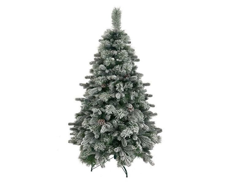 Brad artificial premium ALPIN Snow, ace 3D+2D PVC, PE, 220 cm, cu suport metalic, Nins TSV1254 foto