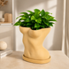 Ghiveci &ndash; vază de flori 3D &bdquo;Thalia&rdquo; bej &ndash; siluetă feminină 220 &times; 225 mm 3dv1119 foto 2