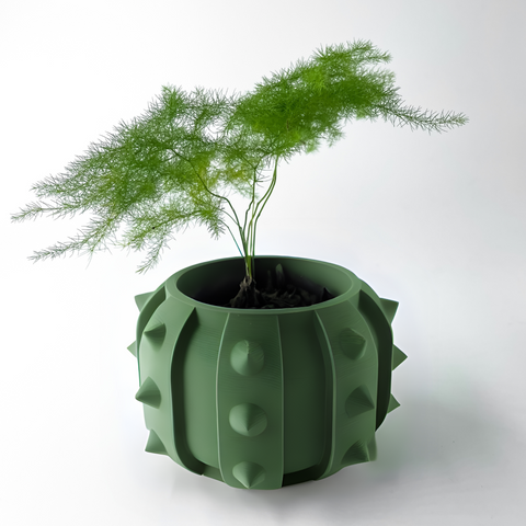 Ghiveci de flori 3d Spike rotund 20 x 15 cm, Culoare Verde 3dv0448 foto