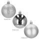 Set globuri de Craciun, 30 bucati, 3 modele, 6cm, argintiu CA-0007 foto 7