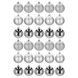 Set globuri de Craciun, 30 bucati, 3 modele, 6cm, argintiu CA-0007 foto 6