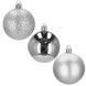 Set globuri de Craciun, 30 bucati, 3 modele, 6cm, argintiu CA-0007 foto 3