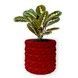 Ghiveci de flori 3d, Krystar , rotund 12 x 11 cm, Culoare Rosu 3dv0760 foto 1