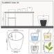 Ghiveci inteligent Lechuza Classico Color 35 rotund 17 l 35 x 33 cm, Culoare Alb 13210 foto 3