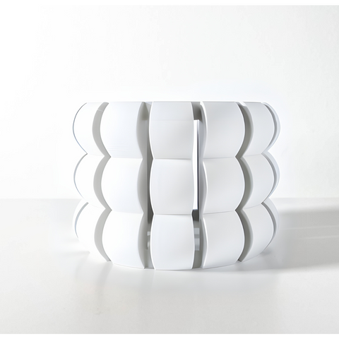 Ghiveci de flori 3d Orchid Noor Premium rotund 14 x 10.5 cm, Culoare Alb 3dv0268 foto