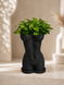 Ghiveci &ndash; vază de flori 3D &bdquo;Selene&rdquo; negru &ndash; siluetă feminină 115 &times; 160 mm 3dv1072 foto 2