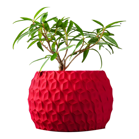 Ghiveci de flori 3d Antic Premium rotund 20.5 x 14.5 cm, Culoare Rosu 3dv0061 foto