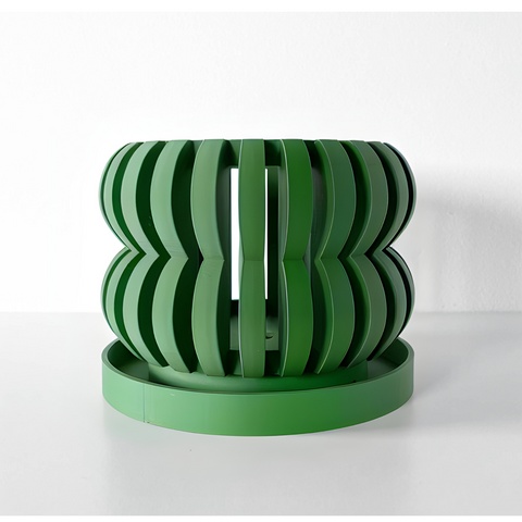 Ghiveci de flori 3d Orchid Ori Premium rotund 17 x 13 cm, Culoare Verde 3dv0307 foto