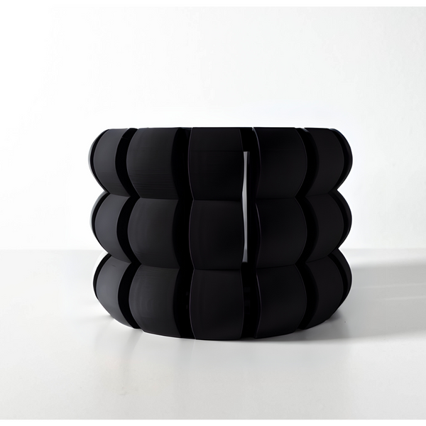 Ghiveci de flori 3d Orchid Noor Premium rotund 14 x 10.5 cm, Culoare Antracit 3dv0260 foto
