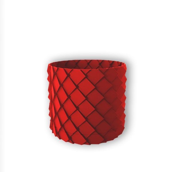 Ghiveci de flori 3d, Volcanic Dragon , rotund 13 x 12 cm, Culoare Rosu 3dv0614 foto