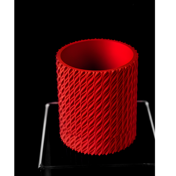 Ghiveci de flori 3d Folium Premium rotund 10.5 x 12 cm, Culoare Rosu 3dv0036 foto