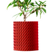 Ghiveci de flori 3d Folium Premium rotund 10.5 x 12 cm, Culoare Rosu 3dv0036 foto 1