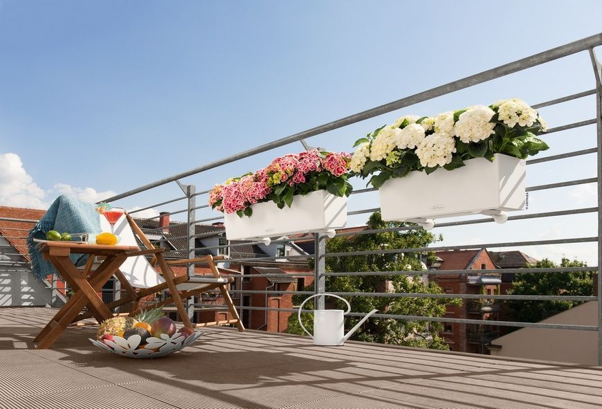 Ghiveci inteligent Lechuza Balconera Culoare 80 dreptunghiular 12 l 19 x 79 x 19 cm, Culoare Gri deschis 15707 foto