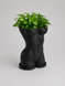 Ghiveci &ndash; vază de flori 3D &bdquo;Selene&rdquo; negru &ndash; siluetă feminină 160 &times; 230 mm 3dv1108 foto 1