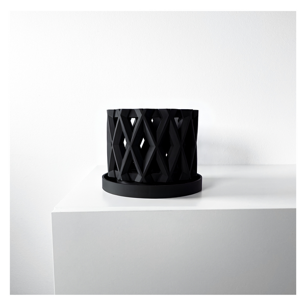 Ghiveci de flori 3d Orchid Halo Premium rotund 15 x 11.5 cm, Culoare Antracit 3dv0197 foto