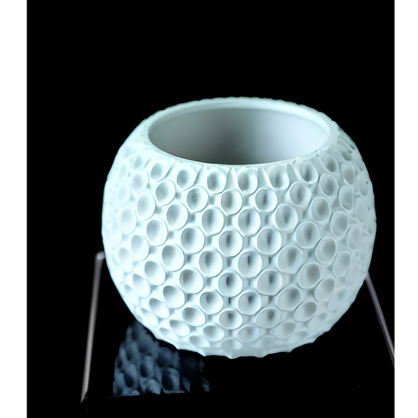 Ghiveci de flori 3d Sferra rotund 16 x 14 cm, Culoare Alb 3dv0380 foto