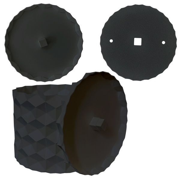 Ghiveci de flori 3d, Geonix , rotund 12 x 11 cm, Culoare Antracit 3dv0697 foto
