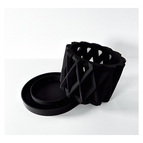 Ghiveci de flori 3d Orchid Halo Premium rotund 15 x 11.5 cm, Culoare Antracit 3dv0197 foto