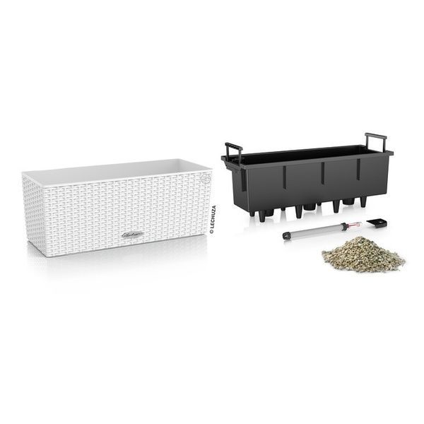 Ghiveci inteligent Lechuza Balconera Cottage 50 dreptunghiular 8 l 19 x 50 x 19 cm, culoare Mocha 15605 foto