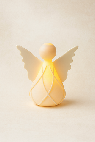 3D Decorative Lamp &ldquo;&Icirc;ngerul Rotund și Luminos&rdquo; lampa ambientala, lampă de masa, cadou elegant de Crăciun 12x15 cm 3dl0003 foto