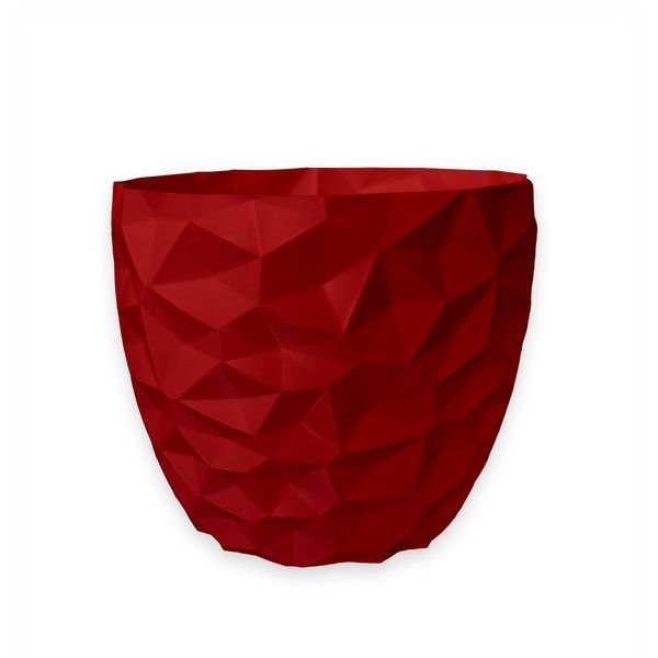 Ghiveci de flori 3d, Dunora , rotund 16.5 x 15.5 cm, Culoare Rosu 3dv0666 foto