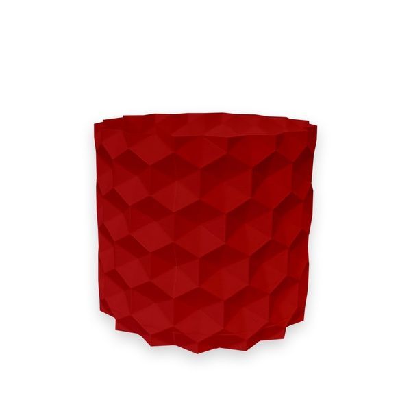 Ghiveci de flori 3d, Geonix , rotund 18 x 16.5 cm, Culoare Rosu 3dv0716 foto