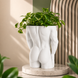 Ghiveci &ndash; vază de flori 3D &bdquo;Atlas&rdquo; alb &ndash; tors masculin 150 &times; 180 mm 3dv1027 foto 2
