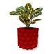 Ghiveci de flori 3d, Geonix , rotund 18 x 16.5 cm, Culoare Rosu 3dv0716 foto 1