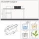 Ghiveci inteligent Lechuza Balconera Cottage 50 dreptunghiular 8 l 19 x 50 x 19 cm, Culoare Granit 15602 foto 2