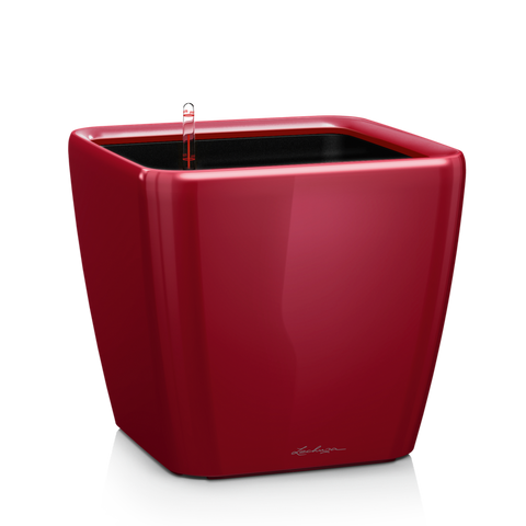 Ghiveci inteligent Lechuza Quadro Premium LS 35 pătrat 17 l 36 x 33 cm, Culoare Roșu 16167 foto