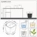 Ghiveci inteligent Lechuza Quadro Premium LS 35 pătrat 17 l 36 x 33 cm, Culoare Roșu 16167 foto 3
