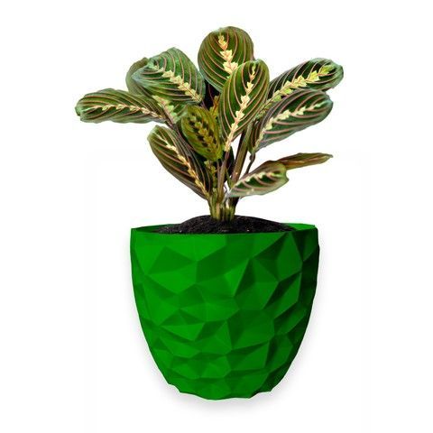 Ghiveci de flori 3d, Dunora , rotund 11 x 10 cm, Culoare Verde 3dv0668 foto