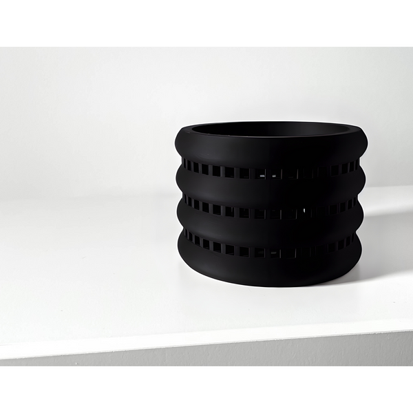 Ghiveci de flori 3d Orchid Lume Premium rotund 17 x 13 cm, Culoare Antracit 3dv0223 foto