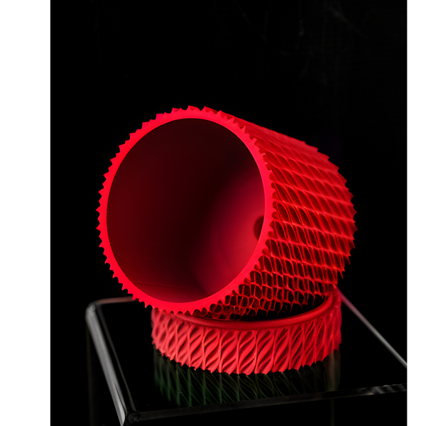 Ghiveci de flori 3d Folium Premium rotund 13.5 x 15.5 cm, Culoare Rosu 3dv0039 foto