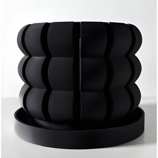Ghiveci de flori 3d Orchid Noor Premium rotund 15 x 12 cm, Culoare Antracit 3dv0261 foto