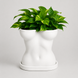 Ghiveci &ndash; vază de flori 3D &bdquo;Thalia&rdquo; alb &ndash; siluetă feminină 180 &times; 185 mm 3dv1080 foto 5