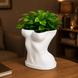 Ghiveci &ndash; vază de flori 3D &bdquo;Thalia&rdquo; alb &ndash; siluetă feminină 180 &times; 185 mm 3dv1080 foto 4
