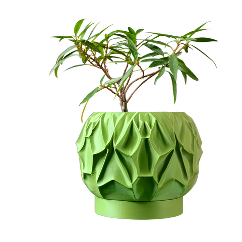 Ghiveci de flori 3d Mistella rotund 20 x 16 cm, Culoare Verde 3dv0406 foto