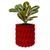 Ghiveci de flori 3d, Twist Flow , rotund 18 x 16.5 cm, Culoare Rosu 3dv0520 foto