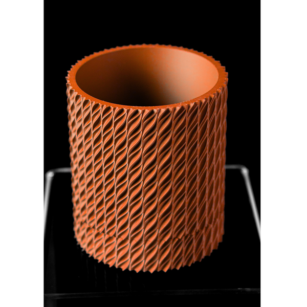 Ghiveci de flori 3d Folium Premium rotund 14.5 x 16.7 cm, Culoare Maro 3dv0016 foto