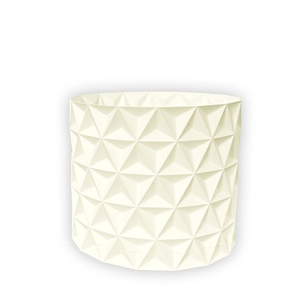 Ghiveci de flori 3d, Trigrix , rotund 11 x 10 cm, Culoare Аlb 3dv0920 foto