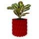 Ghiveci de flori 3d, Twist Flow , rotund 18 x 16.5 cm, Culoare Rosu 3dv0520 foto 1
